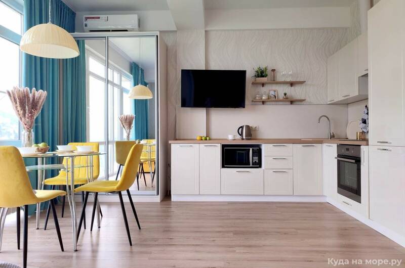 Квартира-студия 40 м² в Золотом треугольнике Сочи